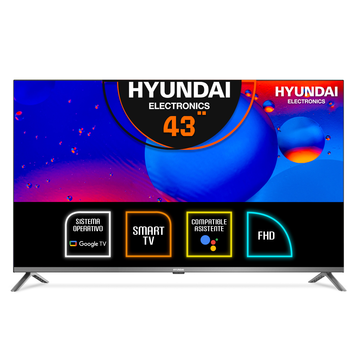 Televisor HYUNDAI 43 Pulgadas LED Fhd Smart TV HYLED4322GiM