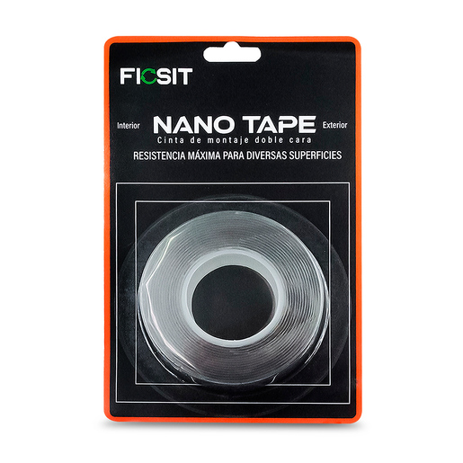 Cinta Nano Tape Ficsit Doble Cara Rollo 2 mm