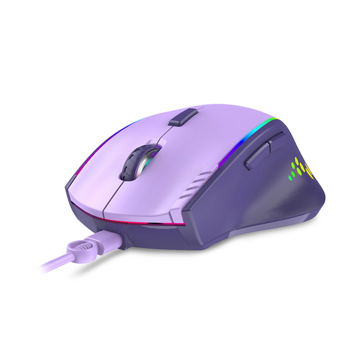 Mouse Gamer Alámbrico Abysmal Arsenal Prime 7D Beast STF Lila