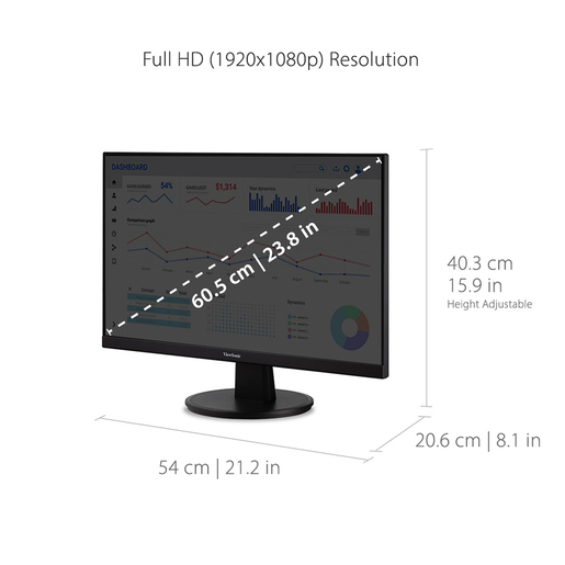 Monitor VA2447MHU ViewSonic 24 pulg. FHD FreeSync