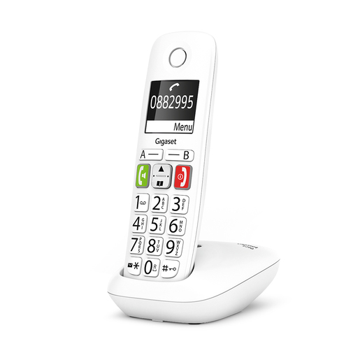 Teléfono Inalámbrico con Identificador E290 Gigaset Blanco Teléfono Inalámbrico con Identificador E290 Gigaset Blanco
