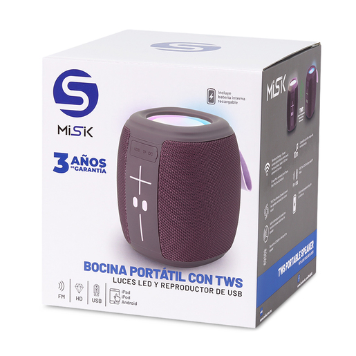 Bocina Bluetooth MS227 Misik Morado