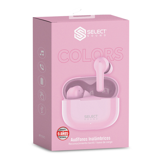 Audífonos Inalámbricos Colors Select Sound Rosa