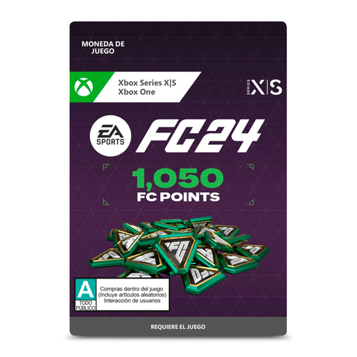 FC 24 Ultimate Team EA Sports 1050 Points Xbox One/Series X·S Descargable