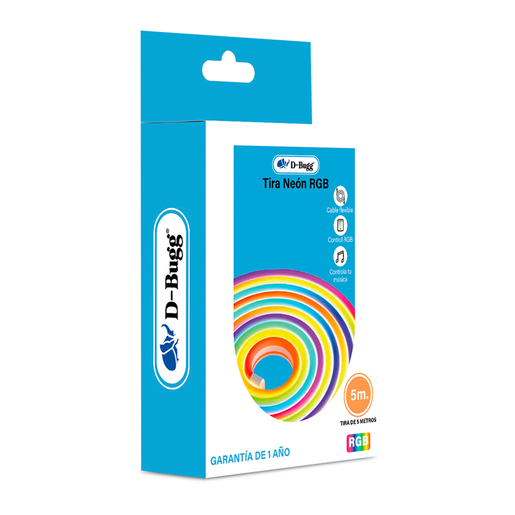 Tira Led para Interior y Exterior DBugg Neón RGB 5 m Tira Led para Interior y Exterior DBugg Neón RGB 5 m