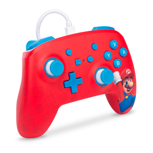 Control Alámbrico para Nintendo Switch Mario Bros Power A Rojo