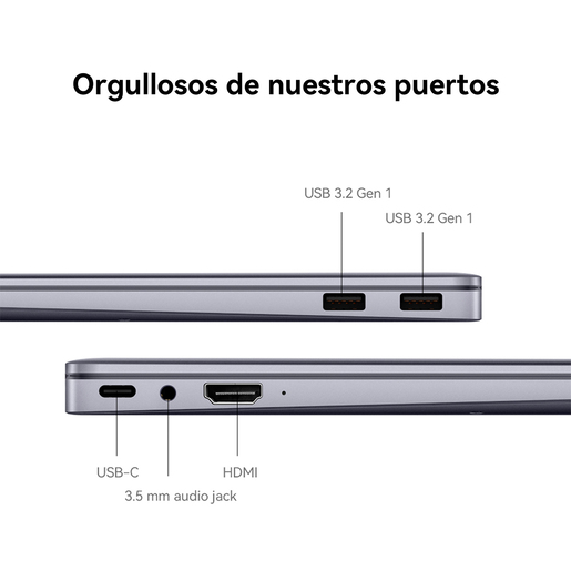 Laptop Huawei MateBook 14 14 pulg. Intel Core i5 1tb SSD 16gb RAM Gris