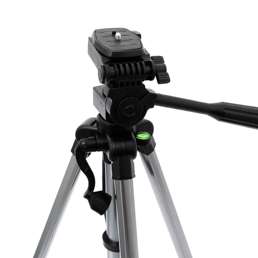 Tripié para Cámara 1.56 m TR-9 Solidex / Aluminio / Plata con negro Tripié para Cámara 1.56 m TR-9 Solidex / Aluminio / Plata con negro