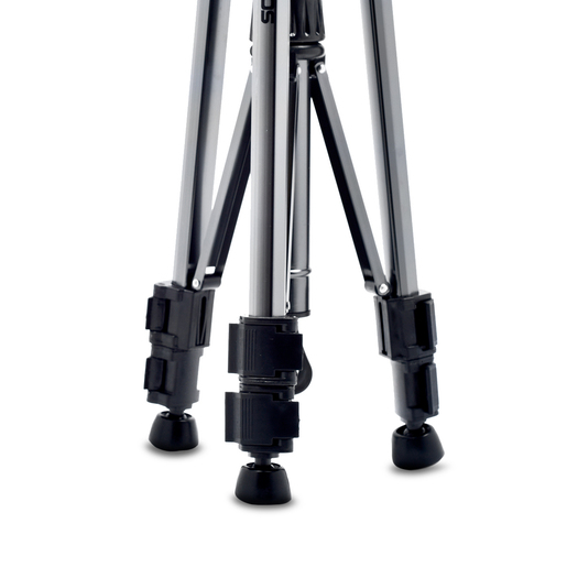Tripié para Cámara 1.56 m TR-9 Solidex / Aluminio / Plata con negro Tripié para Cámara 1.56 m TR-9 Solidex / Aluminio / Plata con negro