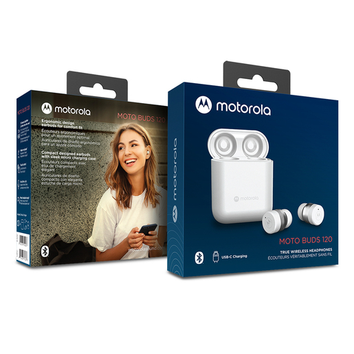 Audífonos Bluetooth Motorola MotoBuds 120 True Wireless / In ear / Blanco