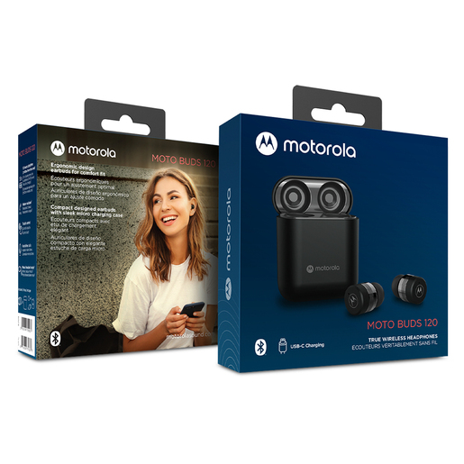 Audífonos Bluetooth Motorola MotoBuds 120 True Wireless / In ear / Negro