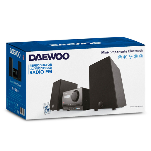 Minicomponente Bluetooth Daewoo DW 800 / Negro