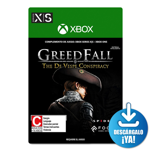 Greed Fall The De Vespe Conspirancy / Complemento de juego digital / Xbox One / Xbox Series X·S / Descargable