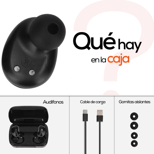 Audífonos Inalámbricos Vader RadioShack Carga Reversible Negro Audífonos Inalámbricos Vader RadioShack Carga Reversible Negro