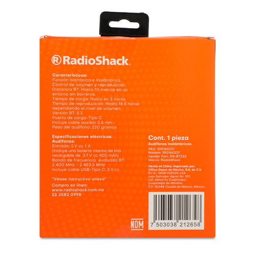 Audífonos Inalámbricos BT235 RadioShack Blanco