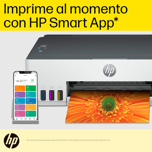 Impresora Tinta Continua a Color HP Smart Tank 210 Wifi HP Smart App Impresora Tinta Continua a Color HP Smart Tank 210 Wifi HP Smart App