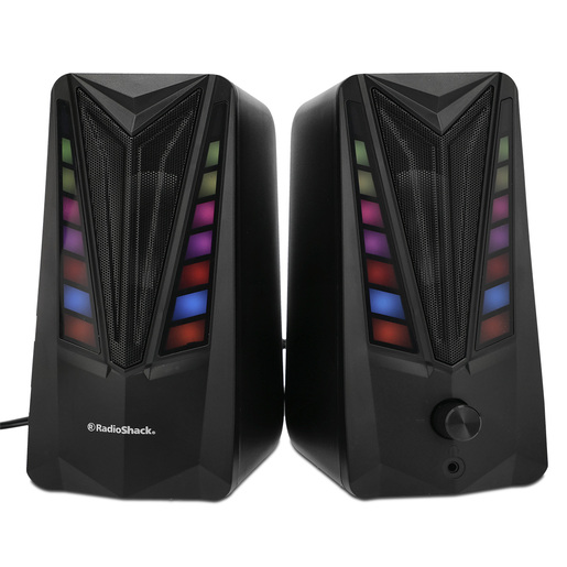 Bocinas Multimedia Gamer 2.0 RadioShack Luz RGB Negro Bocinas Multimedia Gamer 2.0 RadioShack Luz RGB Negro