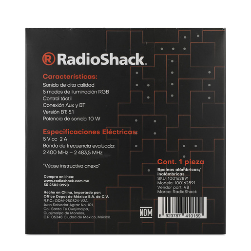 Bocinas Multimedia Gamer 2.0 RadioShack Luz RGB Negro Bocinas Multimedia Gamer 2.0 RadioShack Luz RGB Negro