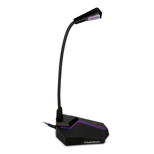 Micrófono Gamer con Luz RGB RadioShack Cuello de Cisne 7 colores  Micrófono Gamer con Luz RGB RadioShack Cuello de Cisne 7 colores
