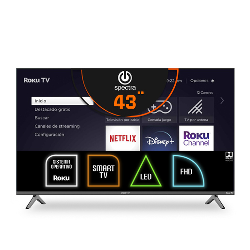 Pantalla Smart TV 43 pulgadas Spectra FHD LED Roku 43-RSPF Pantalla Smart TV 43 pulgadas Spectra FHD LED Roku 43-RSPF