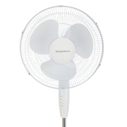 Ventilador de Pedestal RadioShack 3 velocidades 16 pulg. Blanco