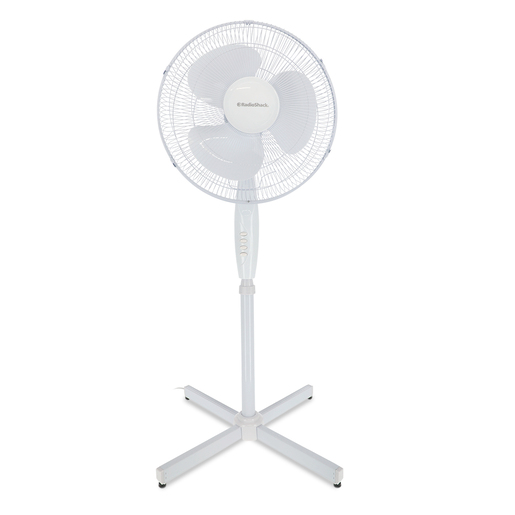 Ventilador de Pedestal RadioShack 3 velocidades 16 pulg. Blanco Ventilador de Pedestal RadioShack 3 velocidades 16 pulg. Blanco