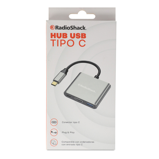 Adaptador de Pantalla RadioShack Tipo C a USB HDMI 4k Gris Obscuro Adaptador de Pantalla RadioShack Tipo C a USB HDMI 4k Gris Obscuro