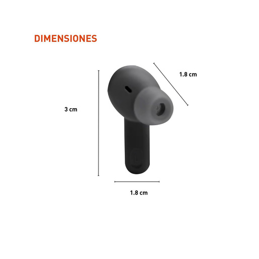 Audífonos Bluetooth In Ear JBL Tune Bean Negro Audífonos Bluetooth In Ear JBL Tune Bean Negro