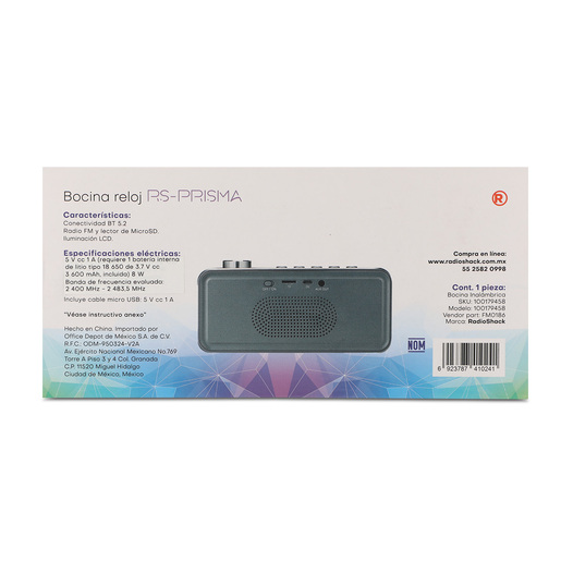 Radio Reloj Bluetooth 5.2 RadioShack con Pantalla Gris Radio Reloj Bluetooth 5.2 RadioShack con Pantalla Gris