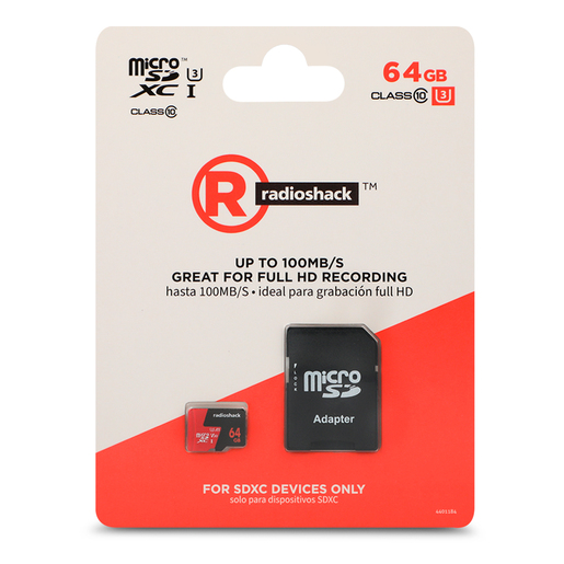 Tarjeta Micro SD RadioShack Clase 10 64 gb