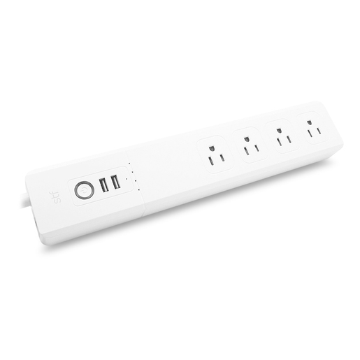 Multicontacto inteligente color blanco marca Power Strip STF con 4 contactos y 2 USB Multicontacto inteligente color blanco marca Power Strip STF con 4 contactos y 2 USB