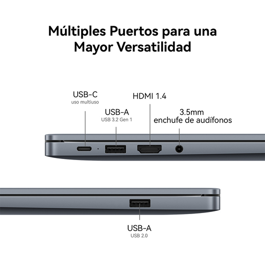 Laptop Huawei MateBook D16 16 pulg. Intel Core i5 1tb 16gb RAM Gris