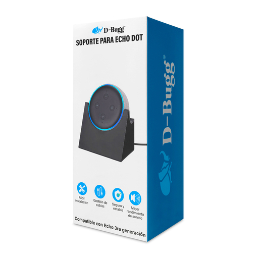 Soporte para Echo Dot 3ra Gen. DBugg DBEDH-2 Negro Soporte para Echo Dot 3ra Gen. DBugg DBEDH-2 Negro
