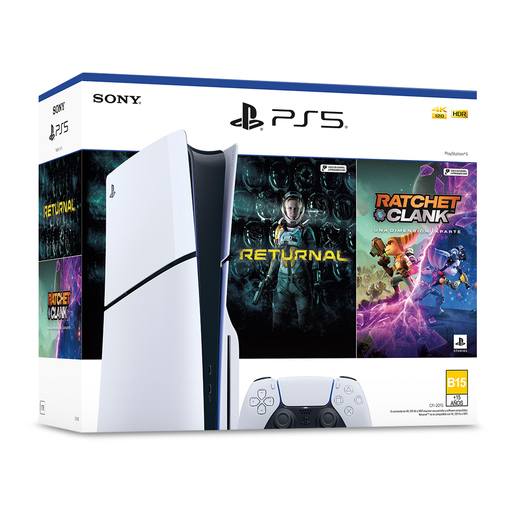 Bundle Consola PlayStation 5 Slim Estándar 120 FPS Blanco Incluye 2 juegos Bundle Consola PlayStation 5 Slim Estándar 120 FPS Blanco Incluye 2 juegos