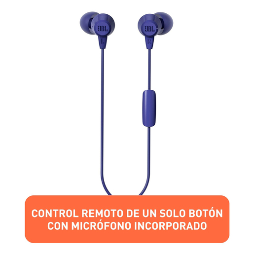 Audífonos Alámbricos JBLC50HIBLU Azul