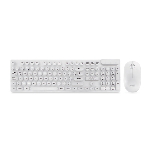 Teclado y Mouse Inalámbrico Retrokey Select Power Blanco Mouse y