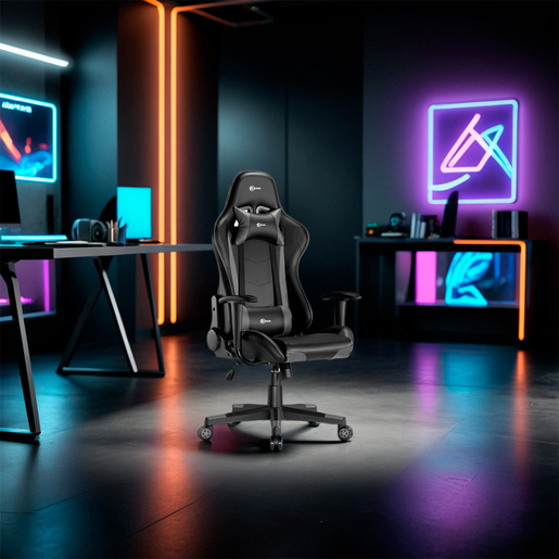 Silla Gamer RadioShack Gris con Negro Silla Gamer RadioShack Gris con Negro