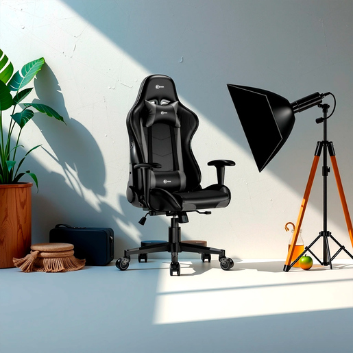 Silla Gamer RadioShack Gris con Negro Silla Gamer RadioShack Gris con Negro