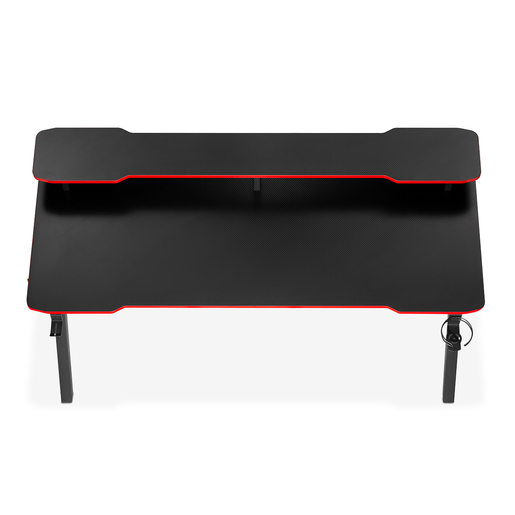 Escritorio Gamer con Repisa para Monitor RadioShack Negro con Rojo Escritorio Gamer con Repisa para Monitor RadioShack Negro con Rojo