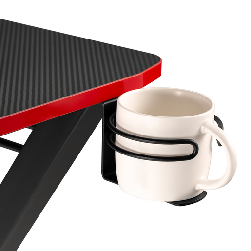 Escritorio Gamer con Repisa para Monitor RadioShack Negro con Rojo Escritorio Gamer con Repisa para Monitor RadioShack Negro con Rojo