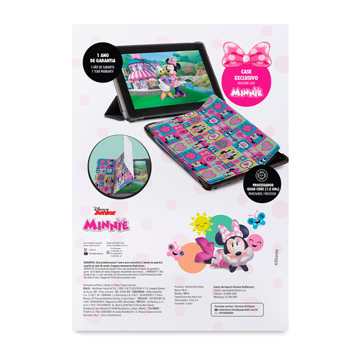Tablet Multi Colección Minnie Mouse 9 pulg. 64gb 4gb RAM Android 13 Tablet Multi Colección Minnie Mouse 9 pulg. 64gb 4gb RAM Android 13