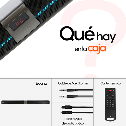 Barra de Sonido Bluetooth RadioShack Negro Barra de Sonido Bluetooth RadioShack Negro