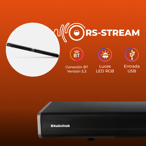 Barra de Sonido Bluetooth RadioShack Negro Barra de Sonido Bluetooth RadioShack Negro