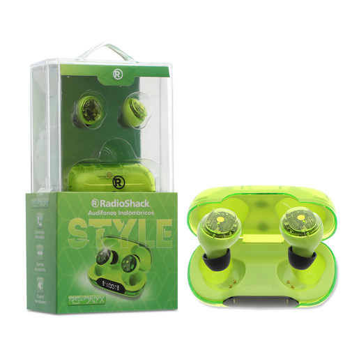 Audífonos Inalámbricos RadioShack Buds Style Verde Audífonos Inalámbricos RadioShack Buds Style Verde