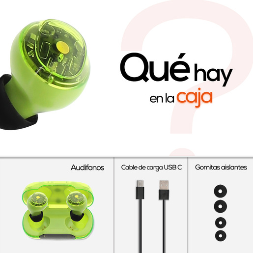 Audífonos Inalámbricos RadioShack Buds Style Verde Audífonos Inalámbricos RadioShack Buds Style Verde