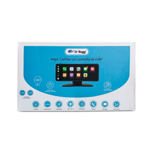 Pantalla Carplay para Auto Dbugg LCD Negro Pantalla Carplay para Auto Dbugg LCD Negro