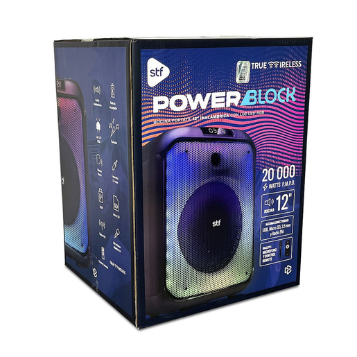 Bafle 12 pulgadas Stuffactory Power Block Inalámbrico 40W Negro Bafle 12 pulgadas Stuffactory Power Block Inalámbrico 40W Negro