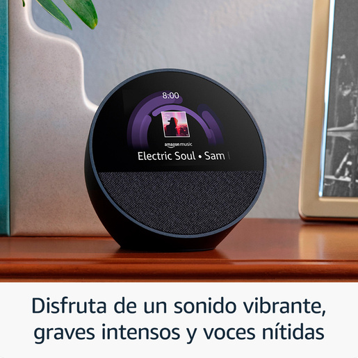 Alexa Amazon Echo Spot 2024 Touch 2.83 pulg. Negro  Alexa Amazon Echo Spot 2024 Touch 2.83 pulg. Negro