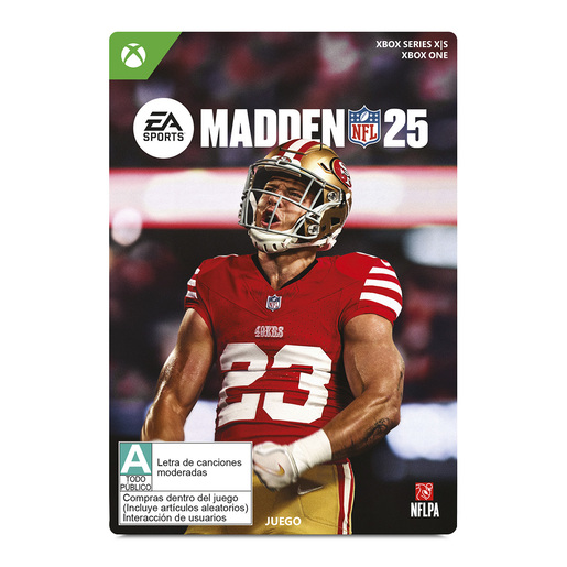 Madden NFL 25 Edición Estandar Xbox One Series S/X Descargable Madden NFL 25 Edición Estandar Xbox One Series S/X Descargable