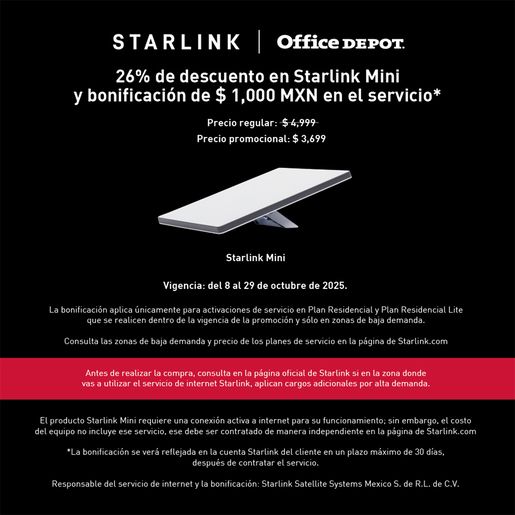 Kit de Internet Satelital Starlink Mini Kit de Internet Satelital Starlink Mini